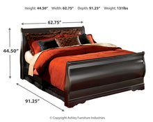 Load image into Gallery viewer, Huey Vineyard  Sleigh Bed With Mirrored Dresser And 2 Nightstands

