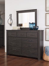 Load image into Gallery viewer, Brinxton Full Panel Headboard with Mirrored Dresser, Chest and Nightstand
