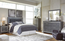 Load image into Gallery viewer, Lodanna Queen/Full Upholstered Panel Headboard with Mirrored Dresser
