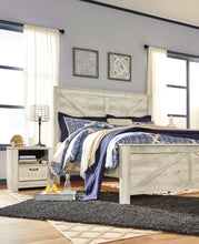 Load image into Gallery viewer, Bellaby Queen Crossbuck Panel Bed with Mirrored Dresser and 2 Nightstands

