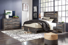 Load image into Gallery viewer, Drystan Queen Panel Bed with Mirrored Dresser
