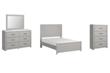 Load image into Gallery viewer, Cottonburg Full Panel Bed with Mirrored Dresser and Chest
