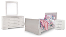 Load image into Gallery viewer, Anarasia Twin Sleigh Bed with Mirrored Dresser and Nightstand
