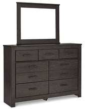 Load image into Gallery viewer, Brinxton King Panel Bed with Mirrored Dresser and Nightstand
