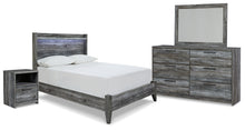 Load image into Gallery viewer, Baystorm Full Panel Bed with Mirrored Dresser and Nightstand
