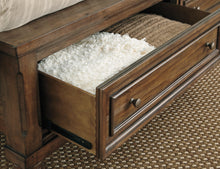 Load image into Gallery viewer, Flynnter  Panel Bed With 2 Storage Drawers With Mirrored Dresser
