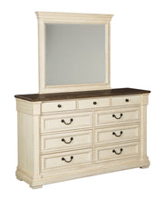 Load image into Gallery viewer, Bolanburg King Panel Bed with Mirrored Dresser and 2 Nightstands
