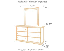 Load image into Gallery viewer, Maribel Queen/Full Panel Headboard with Mirrored Dresser
