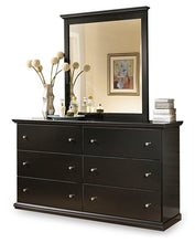 Load image into Gallery viewer, Maribel Queen/Full Panel Headboard with Mirrored Dresser and Chest
