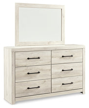 Load image into Gallery viewer, Cambeck King Panel Bed with 2 Storage Drawers with Mirrored Dresser and Chest
