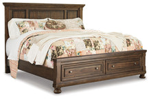 Load image into Gallery viewer, Flynnter  Panel Bed With 2 Storage Drawers With Mirrored Dresser And 2 Nightstands
