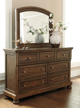 Load image into Gallery viewer, Flynnter  Panel Bed With 2 Storage Drawers With Mirrored Dresser, Chest And 2 Nightstands
