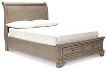Load image into Gallery viewer, Lettner Full Sleigh Bed with Mirrored Dresser and 2 Nightstands

