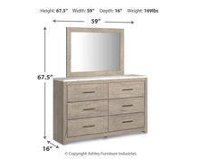 Load image into Gallery viewer, Senniberg Queen Panel Bed with Mirrored Dresser
