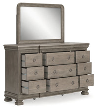 Load image into Gallery viewer, Lexorne Queen Sleigh Bed with Mirrored Dresser
