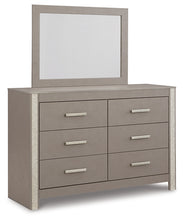 Load image into Gallery viewer, Surancha Queen/Full Panel Headboard with Mirrored Dresser and 2 Nightstands
